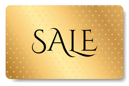 大减价礼品卡(季节性礼品卡折扣)礼品优惠券与黄金图案.