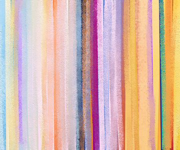 黄色笔画画布纹理上抽象的彩色油画. 手绘毛笔笔画油画背景.