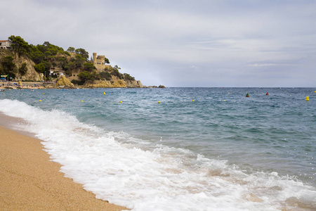 en Plajan on the Costa Brava and city beach in Lloret de Mar, Sp