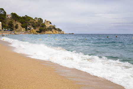 en Plajan on the Costa Brava and city beach in Lloret de Mar, Sp