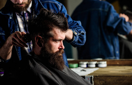 理发师店现实概念图片