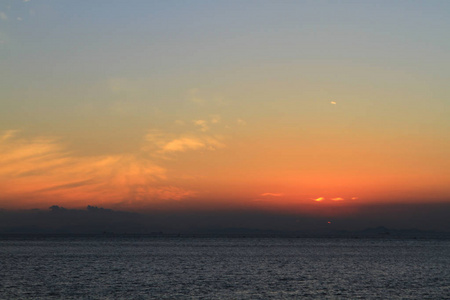 东涌日落海景