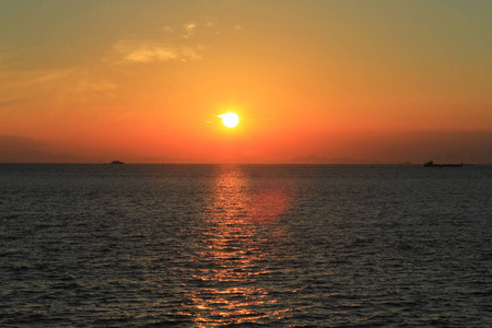 东涌日落海景