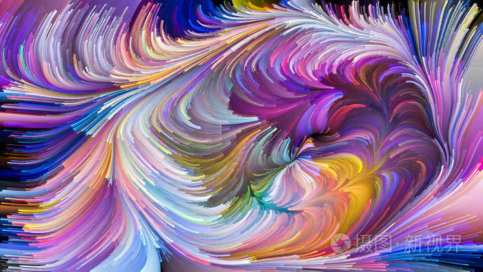 运动系列中的颜色以液态油漆图案为隐喻以设计创意和想象力为主题用作