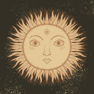古神话太阳怎么画素描图片