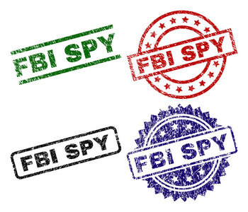 垃圾纹理的 fbi 间谍印章印章照片