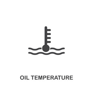 油温创意图标.简单的元素插图.油温概念符号设计从汽车零部件收集.
