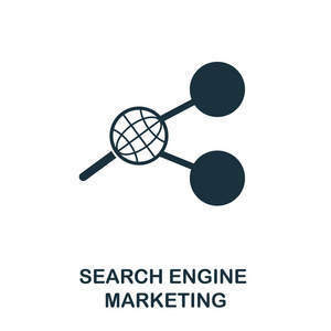 搜索引擎营销创意图标。简单的元素插图。搜索引擎营销概念符号设计从网上营销收藏。用于网页设计应用程序软件打印