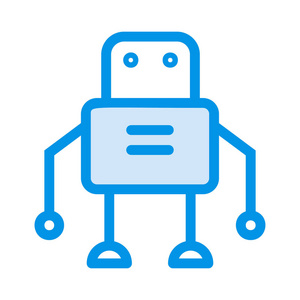 机器人图标矢量插图照片