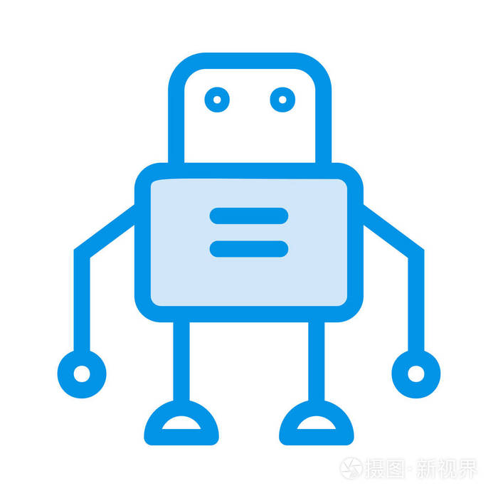 机器人图标矢量插图