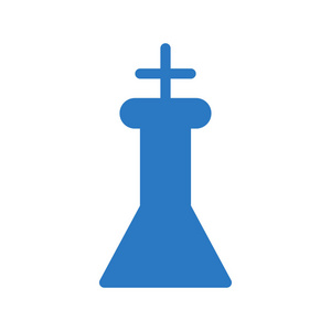 国际象棋简单图标，矢量插图