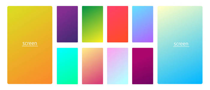 s and modern smartphone screen backgrounds set vector ux and ui 