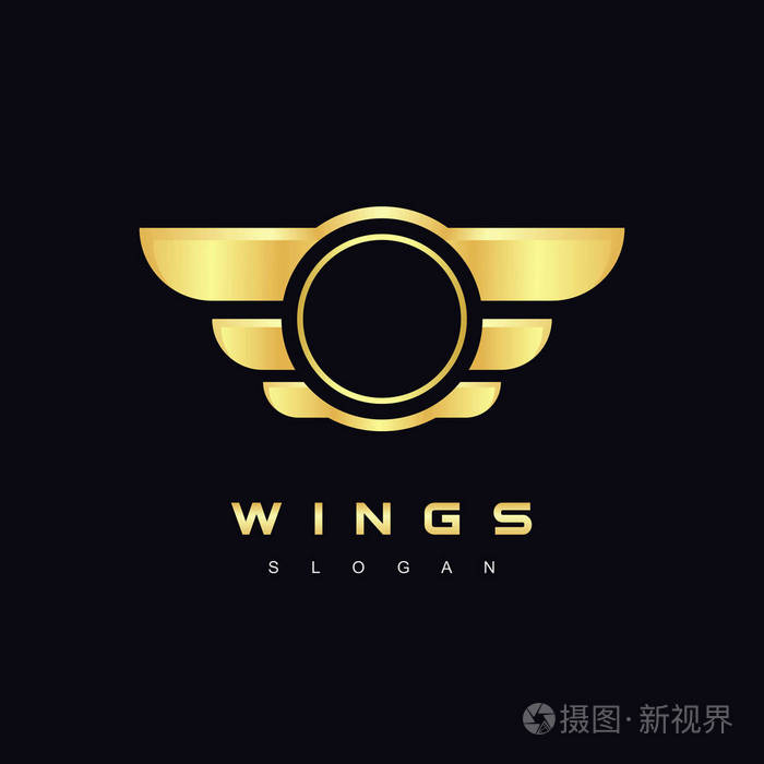 金色翅膀标志设计灵感