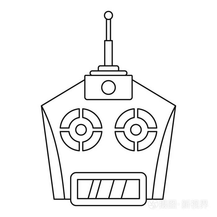 无人机遥控图标, 轮廓样式插画-正版商用图片12dzqr-摄图新视界