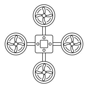 间谍无人机图标, 轮廓样式