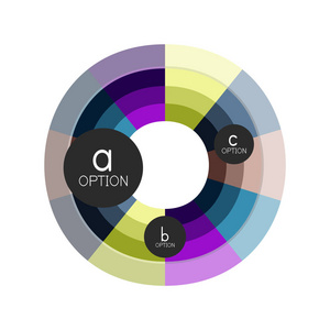 抽象多彩的几何选项图表设计模板与 abc 选项示例。商务演示或信息横幅的抽象背景
