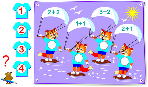 教育页面,为儿童提供关于加减法的练习.