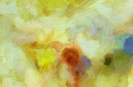 混乱的软笔画. 抽象油画背景. 手绘纹理. 现代风格的多色艺术品.