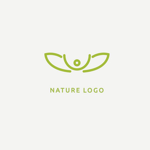 生态幸福生活标志概念图标。 矢量插图图形设计可编辑设计。