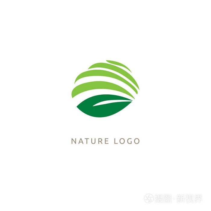 生态幸福生活标志概念图标。 矢量插图图形设计可编辑设计。