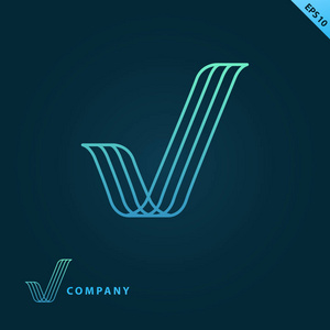 字母v向量标志. 老式徽章和标志型. 商务标志身份标签姓名缩写照片