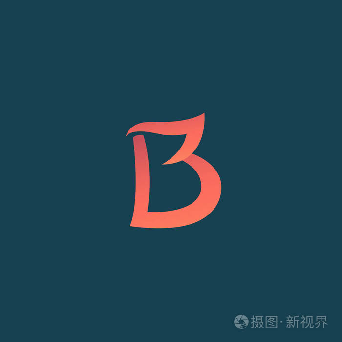 字母b矢量标志. 老式徽章和标志型. 商务标志身份标签姓名缩写