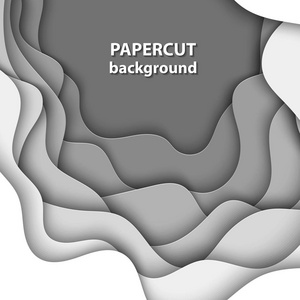矢量背景与白纸切割形状。 三维抽象纸艺术风格设计布局为商业演示传单海报打印装饰卡小册子封面。