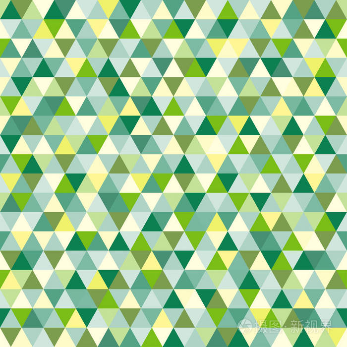 无缝三角形图案. 漂亮的颜色. 表面的抽象几何壁纸. 可爱的背景.