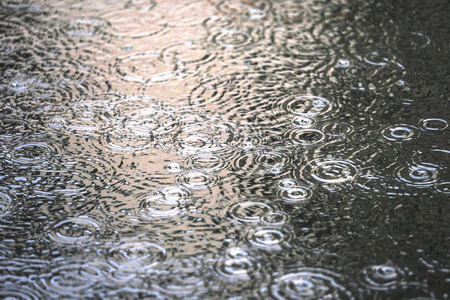 背景与雨滴的图像