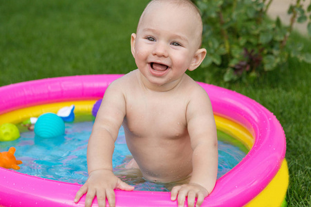 s inflatable pool in summer