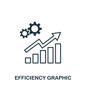 效率增加图形图标。移动应用程序, 打印和更多的使用。简单的元素唱歌。单色效率增加图形图标插图