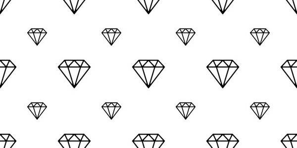 钻石宝石无缝图案水晶首饰隔离壁纸背景白色
