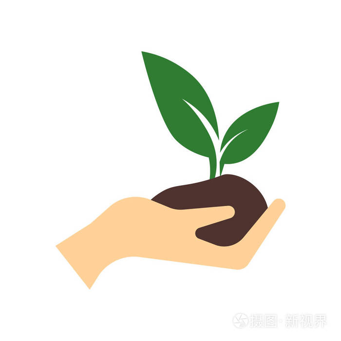 萌芽图标矢量隔离白色背景为您的网页和移动应用程序设计萌芽标志概念