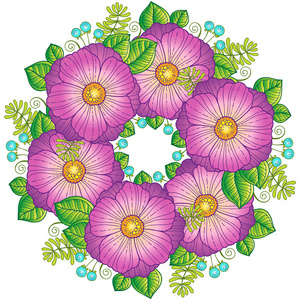 夏天的花. 矢量孤立元素. 矢量图像打印在服装纺织品海报邀请.