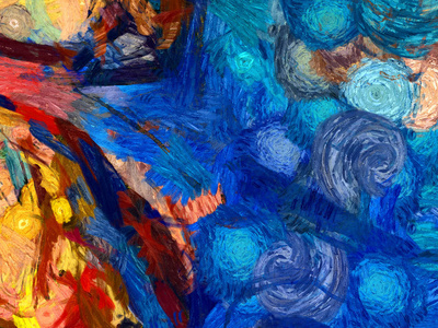 梵高作品大全抽象纹理背景. 文森特范高格风格艺术作品中的数字绘画.