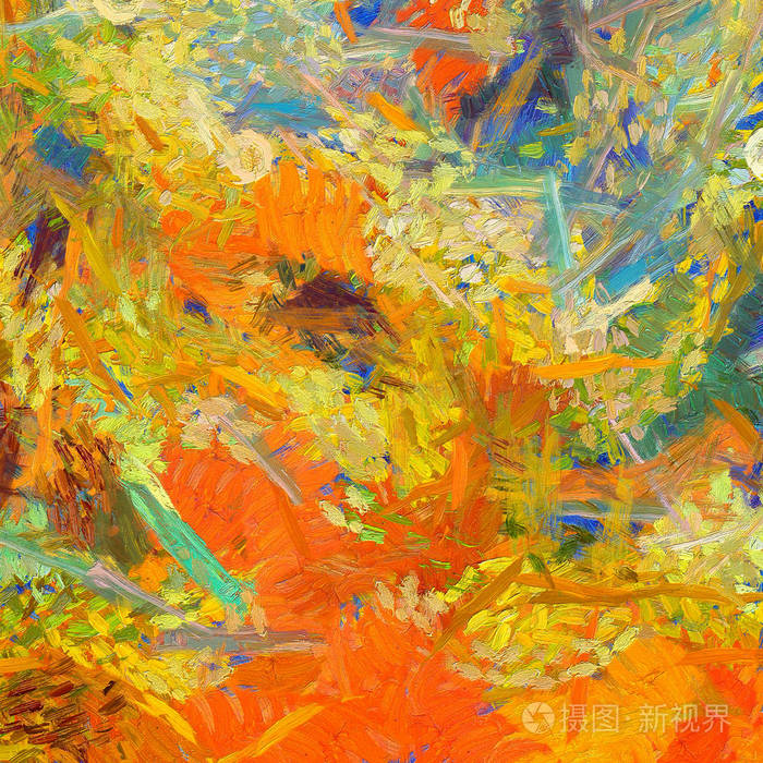 抽象纹理背景. 文森特范高格风格艺术作品中的数字绘画.