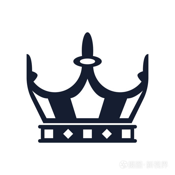 皇冠图标矢量隔离白色背景为您的网页和移动应用程序设计皇冠标志概念