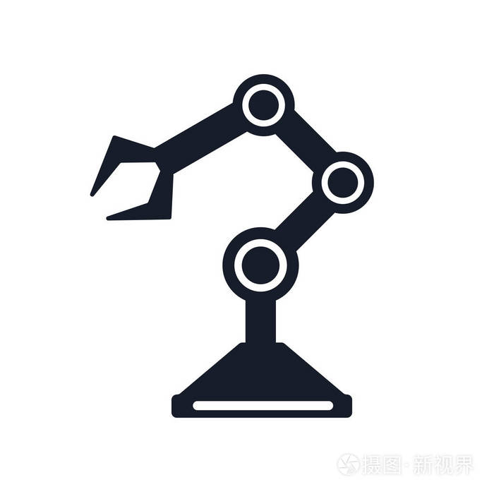 机器人手臂图标矢量隔离白色背景为您的网页和移动应用程序设计机器人