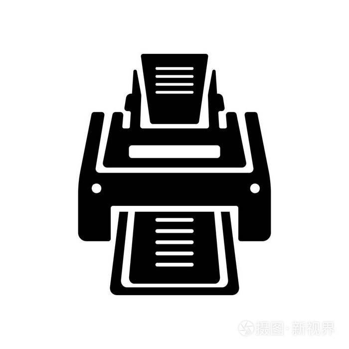 打印机图标矢量隔离在白色背景为您的网页和移动应用程序设计打印机
