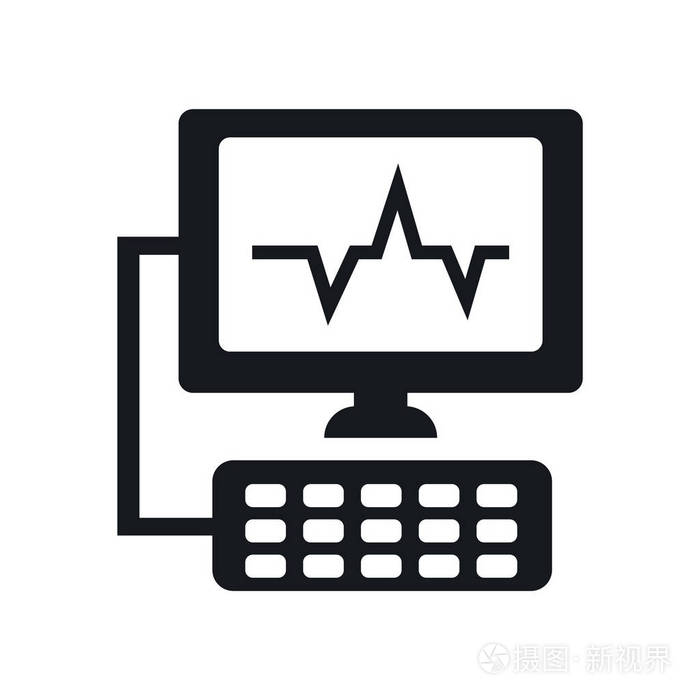 计算机图标矢量隔离白色背景为您的网页和移动应用程序设计计算机标志