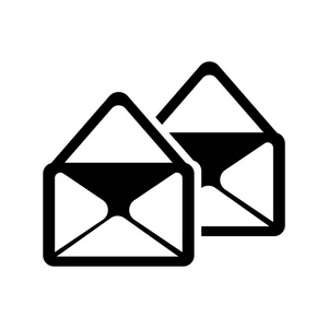 电子邮件图标矢量隔离在白色背景为您的网页和移动应用，电子邮件标志概念