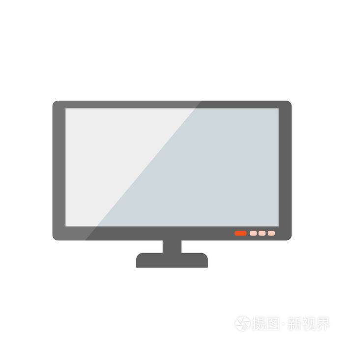 电视屏幕图标矢量隔离在白色背景为您的网页和移动应用程序设计电视