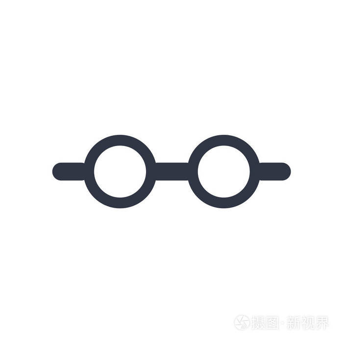 几个眼镜图标矢量隔离在白色背景上,为您的网页和移动应用程序设计几