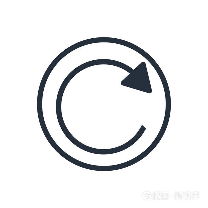 图标矢量隔离白色背景为您的网页和移动应用程序设计刷新按钮标志概念