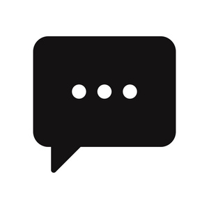 语音气泡图标。 白色背景下隔离的聊天会话通信消息符号