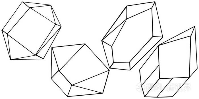 向量几何形式。独立的插图元素。马赛克形状
