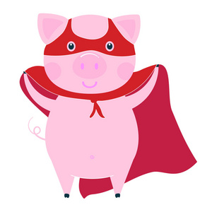 粉红色的猪动画片图片