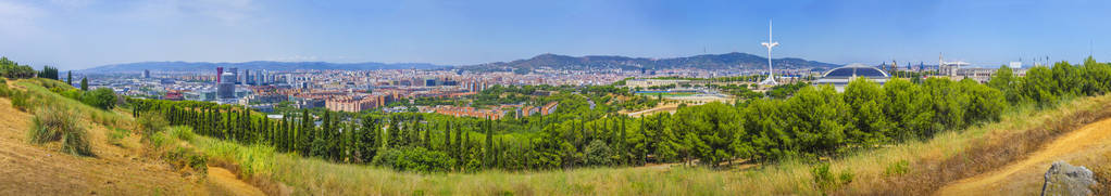 Hospitalet de Llobregat, the playa Espanya, Olympic buildings, o