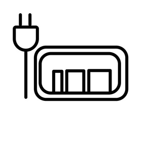 充电电池图标矢量隔离白色背景为您的网页和移动应用程序设计充电电池标志概念