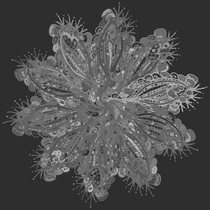 新的对称曼陀罗风格，禅宗启发艺术与涂鸦。 装饰对象可用于壁纸图案填充网页表面纹理。